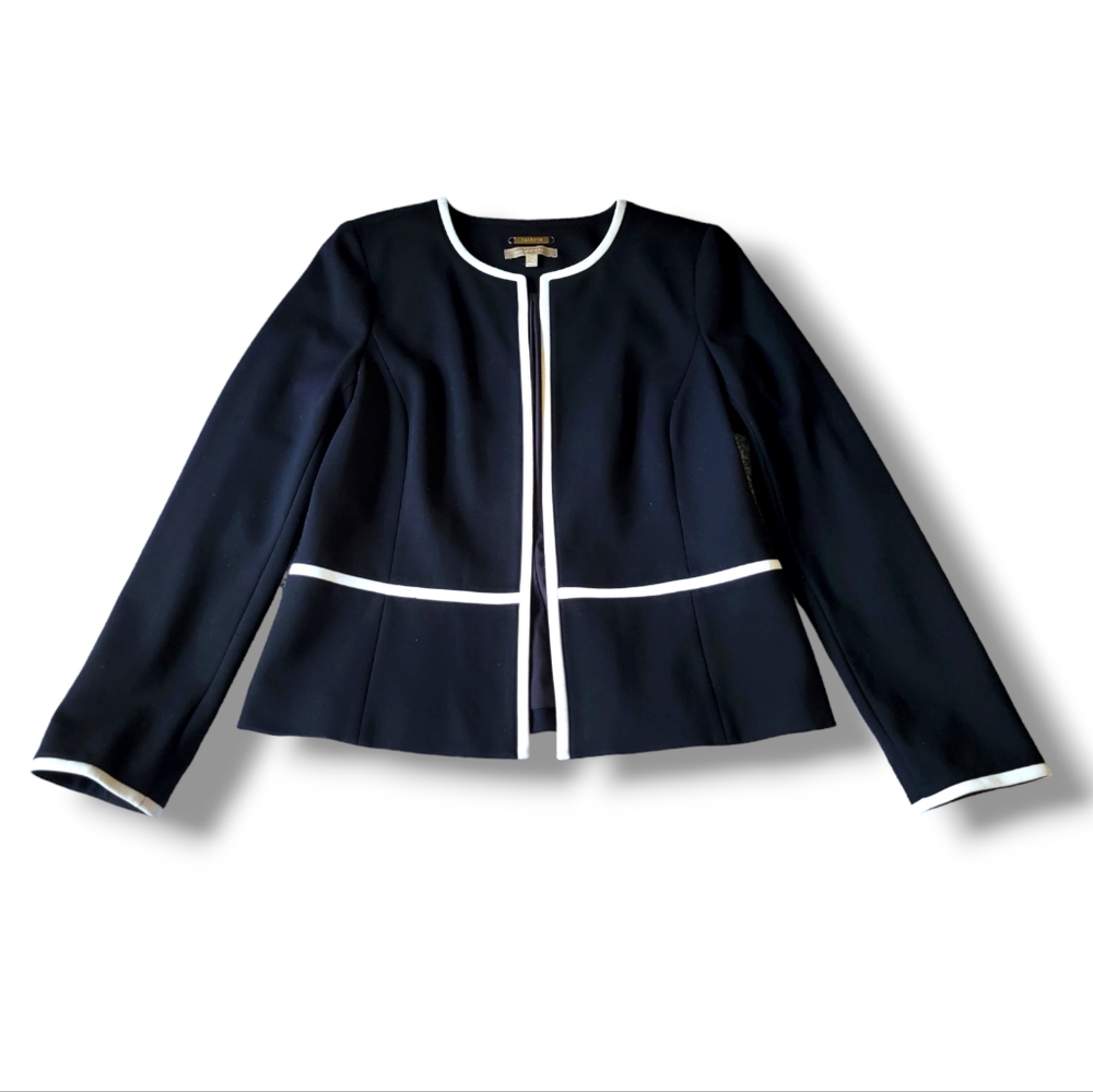New Talbots Black Open Front Business Office Blazer Coat Size 10 - Picture 1 of 12
